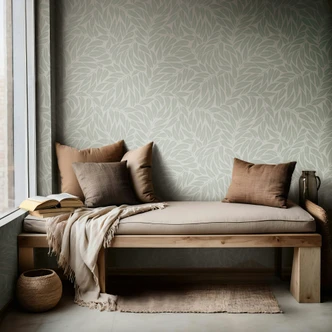 Vliestapete Blätter Floral Natur matt in Grün 