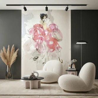 Wall Mural Woman, Art Crush Designer in Colorful 2,70 x 1,98m 