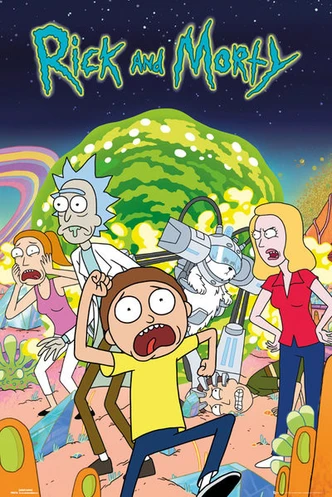 Poster, film poster Rick and Morty - Group 61x91,5 cm Poster, film poster Rick and Morty - Group 61x91,5 cm