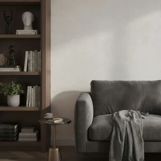 Tapeta z włókniny o wyglądzie betonu i tynku gładka matowa w kolorze beżowym  