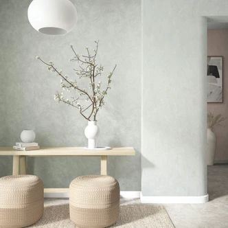 Tapeta z włókniny o wyglądzie betonu gładka matowa w kolorze zielonym  