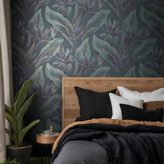 Vliestapete Blumen, Blätter Floral Natur in Grün Vliestapete Blumen, Blätter Floral Natur in Grün