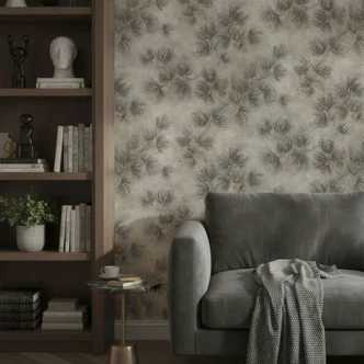 Vliestapete Blumen, Beton Floral Natur matt in Grau Vliestapete Blumen, Beton Floral Natur matt in Grau