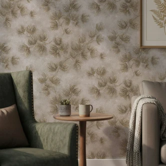 Vliestapete Blumen, Beton Floral Natur matt in Beige Vliestapete Blumen, Beton Floral Natur matt in Beige