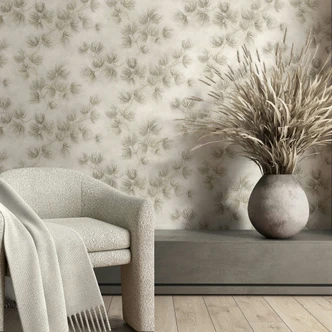 Vliestapete Blumen, Beton Floral Natur matt in Beige Vliestapete Blumen, Beton Floral Natur matt in Beige