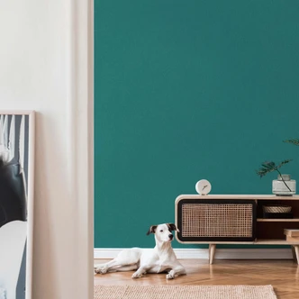 Enfärgad tapet Turkosblå - vanlig non-woven tapet A.S. Création 