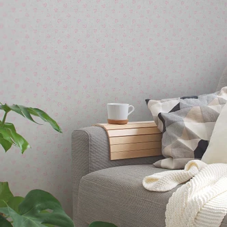 Blossom tapet grå pink - non-woven tapet landstil A.S. Création - mat og lys struktur 