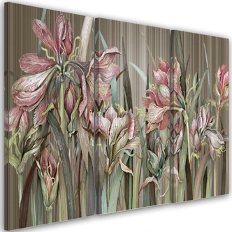 Leinwandbild 3 teilig, Iris Blumen 