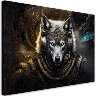 Canvasbillede, Abstrakte ulvedyr 