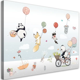 Canvasbillede, Farverige ballondyr 