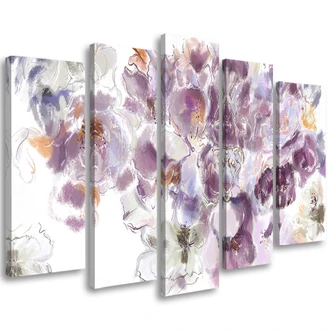 Leinwandbild 5 teilig, Iris Blume 