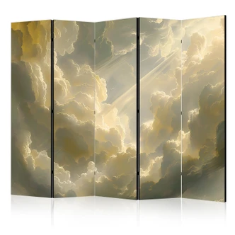Paravent, Raumteiler freistehend, Trennwand - Enchanting Play of Colors Against the Clouds, 5-teilig - 225x172 cm 