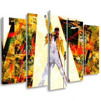 Leinwandbild 5 teilig, Freddie Mercury 