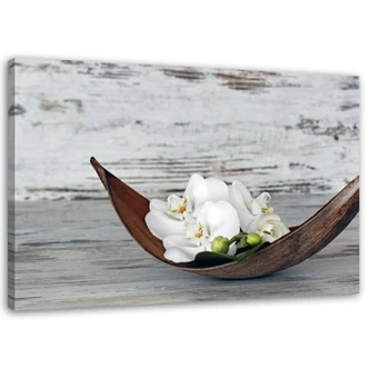 Leinwandbild, Orchidee Blumen Vintage 