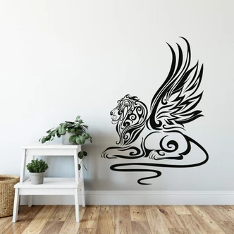 Muursticker Leeuwen Tribal 