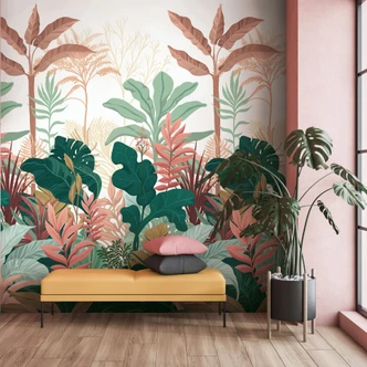 Fotomural hojas, selva floral naturaleza verde, selva mate 2,70 x 1,59 m Fotomural hojas, selva floral naturaleza verde, selva mate 2,70 x 1,59 m