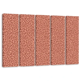 Leinwandbild 5 teilig, Leopard Leopard Pelfpatches Muster 