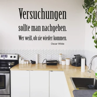 Wandtattoo Versuchungen sollte man nachgeben... 