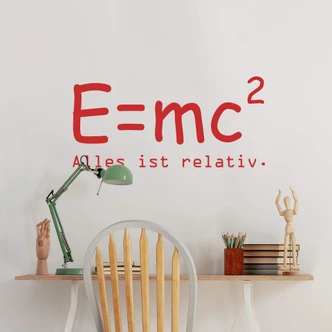 Wandtattoo E=mc² - Alles ist relativ. 