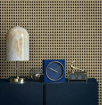 Vliestapete in Holzoptik und Flechtoptik braun, beige Holzoptik 