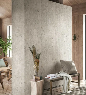 vliesbehang in tegellook als shabby chic grijs tegeleffect 