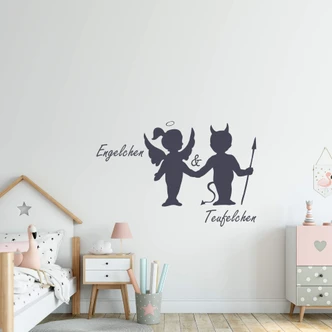 Wandtattoo Engelchen & Teufelchen 1 