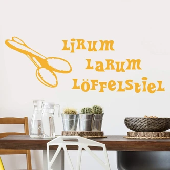 Wandtattoo Lirum Larum Löffelstiel 