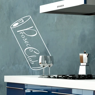 Wandtattoo Prosecco-Club Büchse 