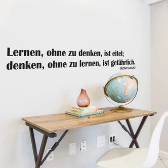 Wandtattoo Lernen, ohne zu denken... Wandtattoo Lernen, ohne zu denken...