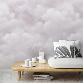Cloudy sky wallpaper, grey Uni 3.40 x 2.12 m 