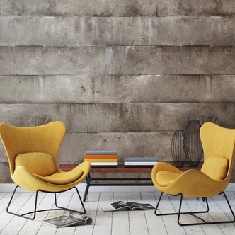 Stone effect photo wallpaper, grey stone effect 2.70 x 2.12 m 