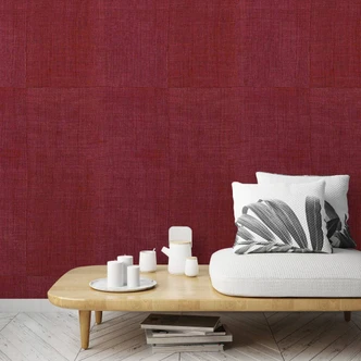 Woven tile wallpaper, red texture 3.40 x 2.12 m 