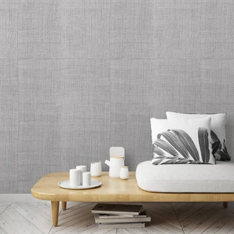Woven effect tile wallpaper, Greige texture 3.40 x 2.12 m 