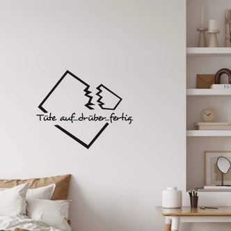 Wandtattoo Tüte auf...drüber...fertig 