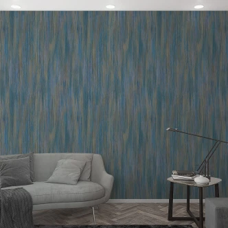 Fototapete mit grafischem Streifenmuster, Grün Streifen 2.70 x 1.06 m 