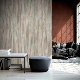 Fototapete mit grafischem Streifenmuster, Beige Streifen 3.40 x 1.06 m 