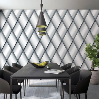 WallpaperPhoto wallpaper with diamond effect, grey graphic 2.70 x 1.06 m 