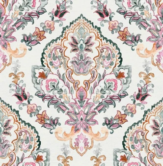 Fototapete Wandtapete mit Motiv Aquarell Ornament Floral Medaillon in Rosé  2,7 x 2,65 m 