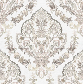 Fototapete Motivtapete Ornament Medaillon Muster in Beige Greige im Eleganten Stil 2,7 x 2,65 m 