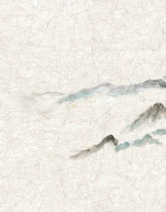 Fototapete Motivtapete Aquarell Ornament Floral Medaillon in Rosé Salbeigrün 2,7 x 2,12 m 