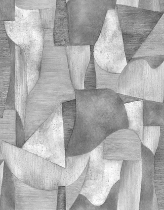 Fototapete Motivtapete Abstrakte Geometrie Formen in Grau Minimalistisch 2,7 x 2,12 m 
