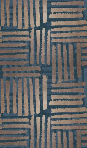 Fototapete Motivtapete Grafisches Streifen Muster in Blau und Beige mit Struktur 2,7 x 1,59 m 