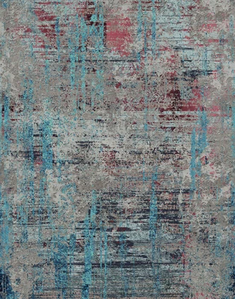 Fototapete Bildtapete Abstrakte Betonoptik in Grau mit Blau und Rostrot im Used 2,7 x 2,12 m 