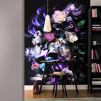 Wallpaper Photo wallpaper with large flower pattern Purple,Flowers 2.70 x 2.12 m 