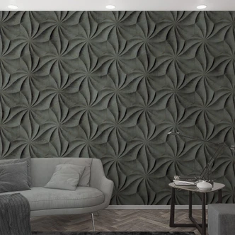 Classic 3D wallpaper Anthracite, Graphic 2.70 x 1.59 m Classic 3D wallpaper Anthracite, Graphic 2.70 x 1.59 m
