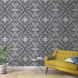 Photo wallpaper with illustration pattern grey, purple,Graphic 2.70 x 1.59 m 