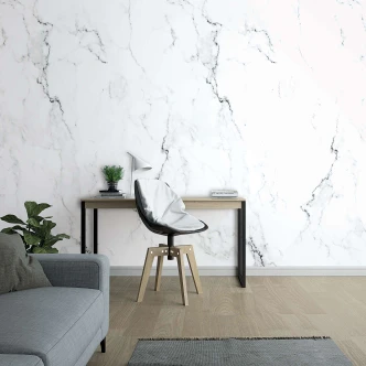 White marble stone effect wallpaper Photo wallpaper, stone effect 2.70 x 1.59 m 