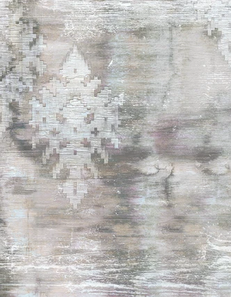 Fototapet Mistiger björkskog i pastellgrått med abstrakt struktur 3,4 x 2,65 m 