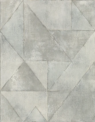 Fototapet Geometriskt betongutseende i ljusgrått med trianglar 3,4 x 2,65 m 