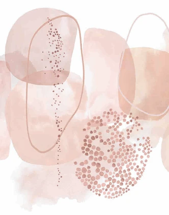 Fototapete Motivtapete Abstrakte Aquarell-Formen in Beige und Rosé 3,4 x 2,65 m 